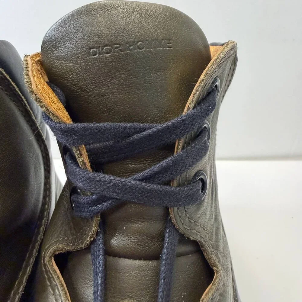 Dior Homme Leather High-Top Sneakers – EU 41 / US 8 - Picture 8 of 13